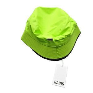 Rains Bucket Hat Medium to XL Unisex Reflective Digital‎ Lime NEW